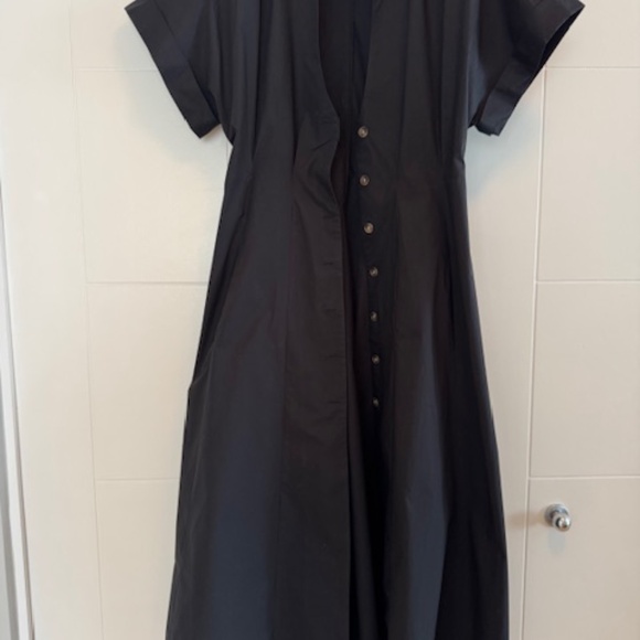 Banana Republic Dresses & Skirts - BANANA REOUBLIC Cotton Poplin Maxi Dress - Color Black - Size 8